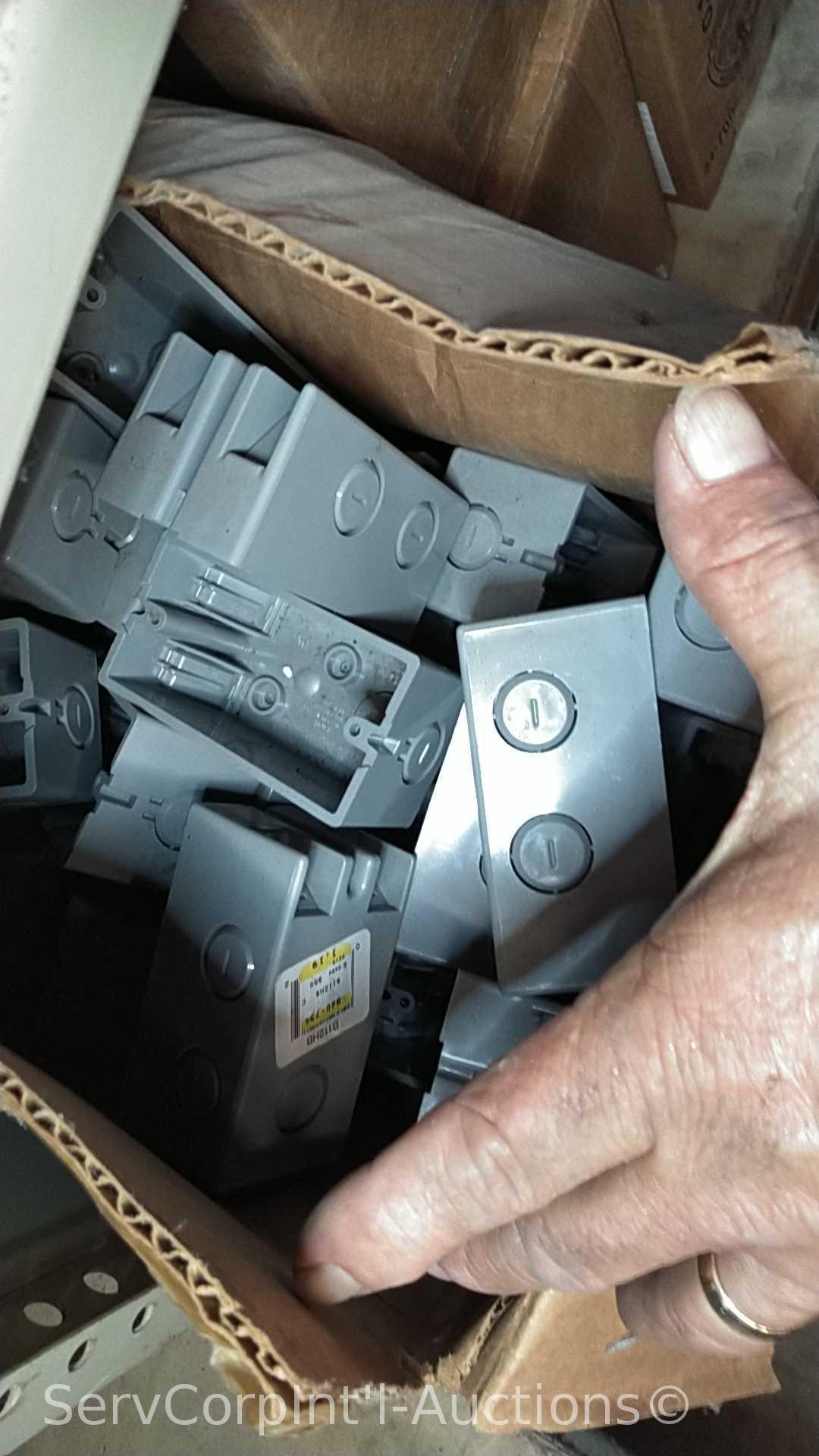 Lot on Shelves of Various Pipe Heating Cables, Ice Cream Makers, Bird Houses, Heating Pads, Dog