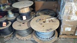 Lot on Pallet of Various Spools of High Volt Electrical Wire