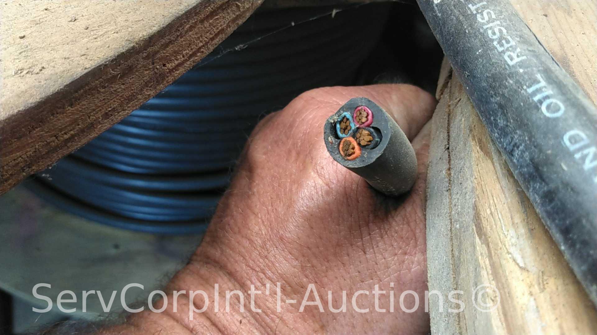 Lot on Pallet of Various Spools of High Volt Electrical Wire