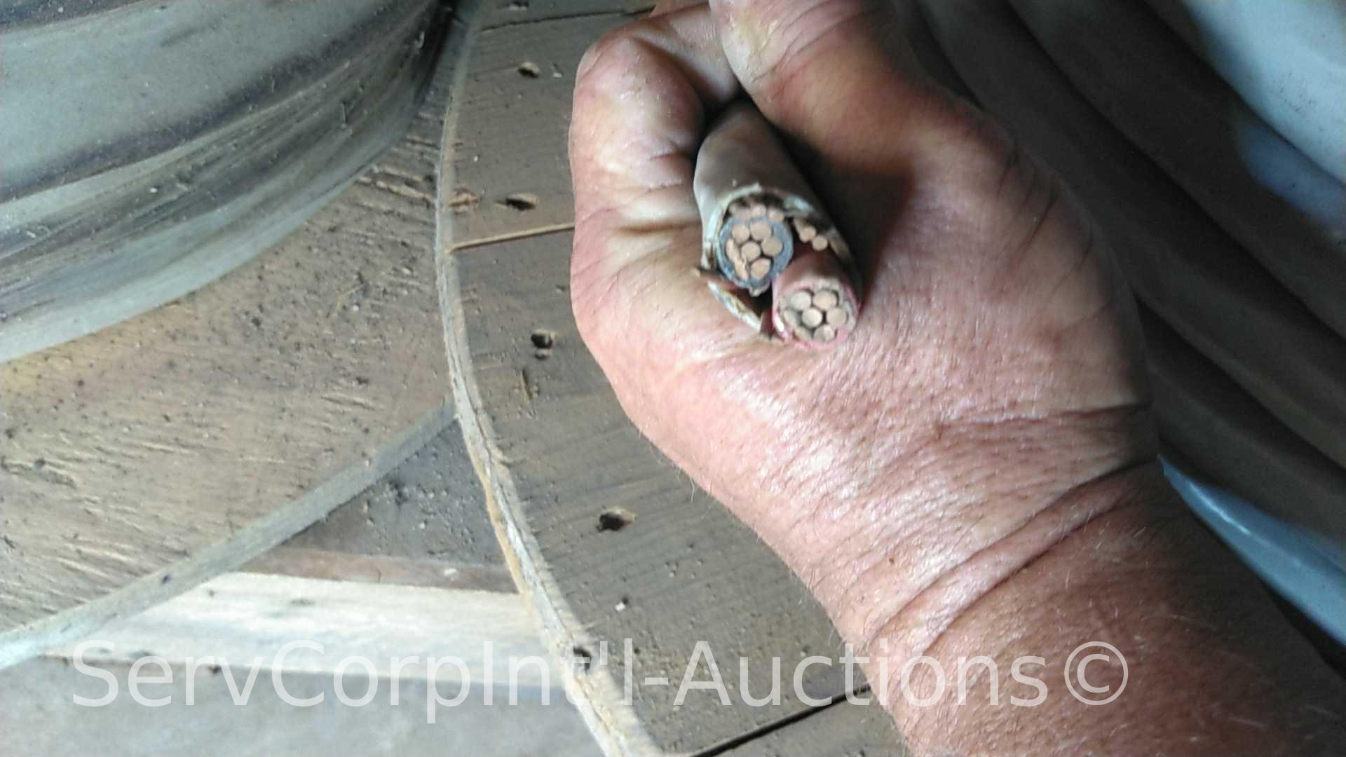 Lot on Pallet of Various Spools of High Volt Electrical Wire