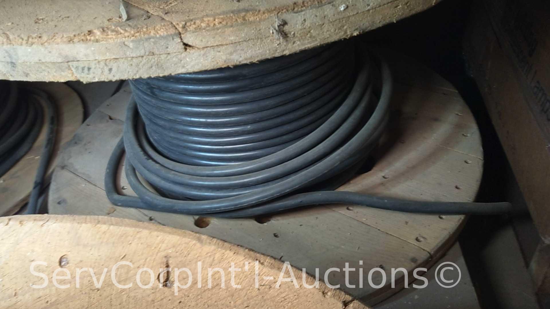 Lot on Pallet of Various Spools of High Volt Electrical Wire