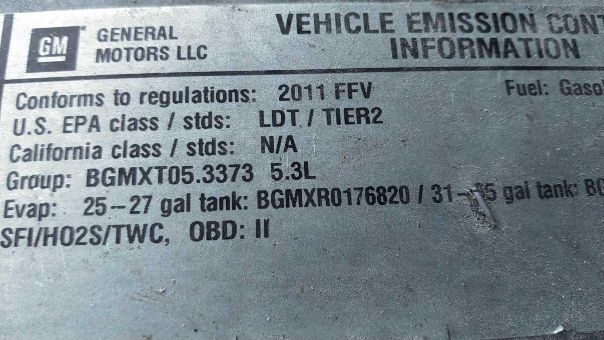2011 Chevrolet Tahoe Multipurpose Vehicle (MPV), VIN # 1GNLC2E04BR284828