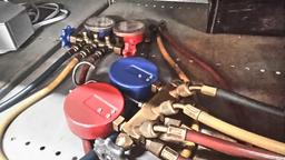 Lot on 2 Shelves of AC Guages, Music Sheets, Dremel, Rivet Clincher Kit, Window Shrink Film, Pre Log