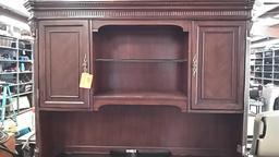 6' Brown Executive Desk with Topper