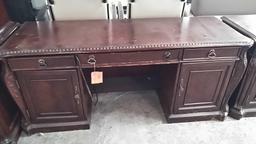 Lot of 2 Brown 6' Executive Desks