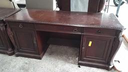 Lot of 2 Brown 6' Executive Desks