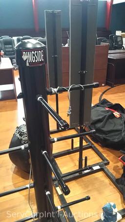Lot of 2 Cuffing Dummy Stands, Glove Drying Stand & Medium Sized Ringside Heavy Bag