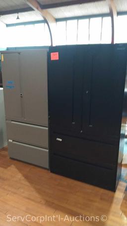 Lot of 2 Various 2-Door 2-Drawer Cabinets