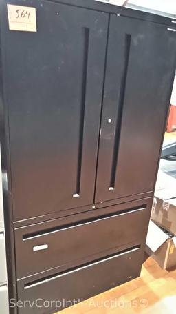 Lot of 2 Various 2-Door 2-Drawer Cabinets