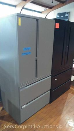 Lot of 2 Various 2-Door 2-Drawer Cabinets