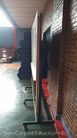 8' Dry Erase Board on Homemade Cart