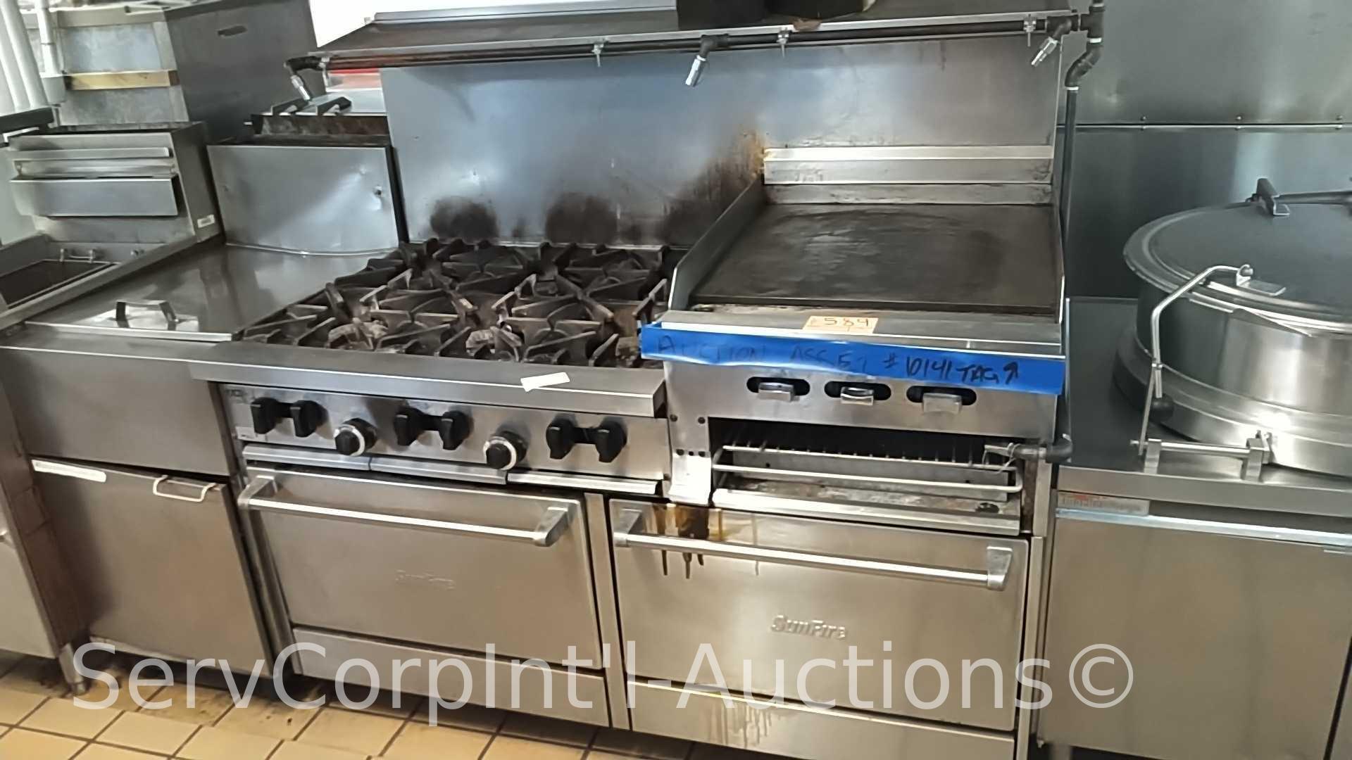 Sunfire Gas Griddle Combo Commercial Oven Range 1010100100739 Asset 10141