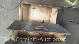 Lot of 7' x 4' Welders Table, 3-Drawer Metal Storage Cabinet with Contents of Gauges, Kunhua