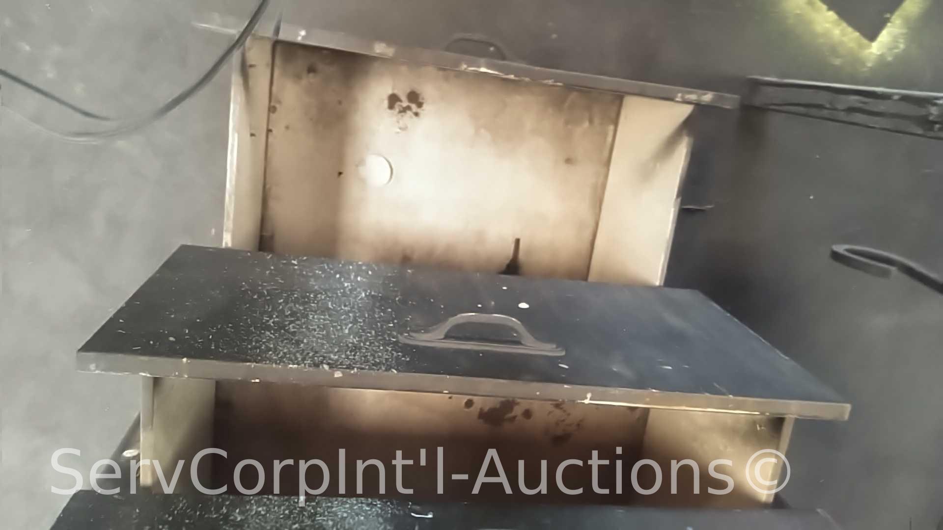 Lot of 7' x 4' Welders Table, 3-Drawer Metal Storage Cabinet with Contents of Gauges, Kunhua