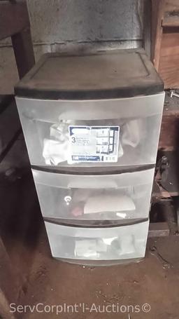 Lot of Homemade Table with Excellence Dorm Fridge, Various Homemade Welder Tools, Welder Square,