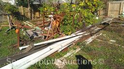 Lot of Various Scrap Metal, Homemade Support Stands