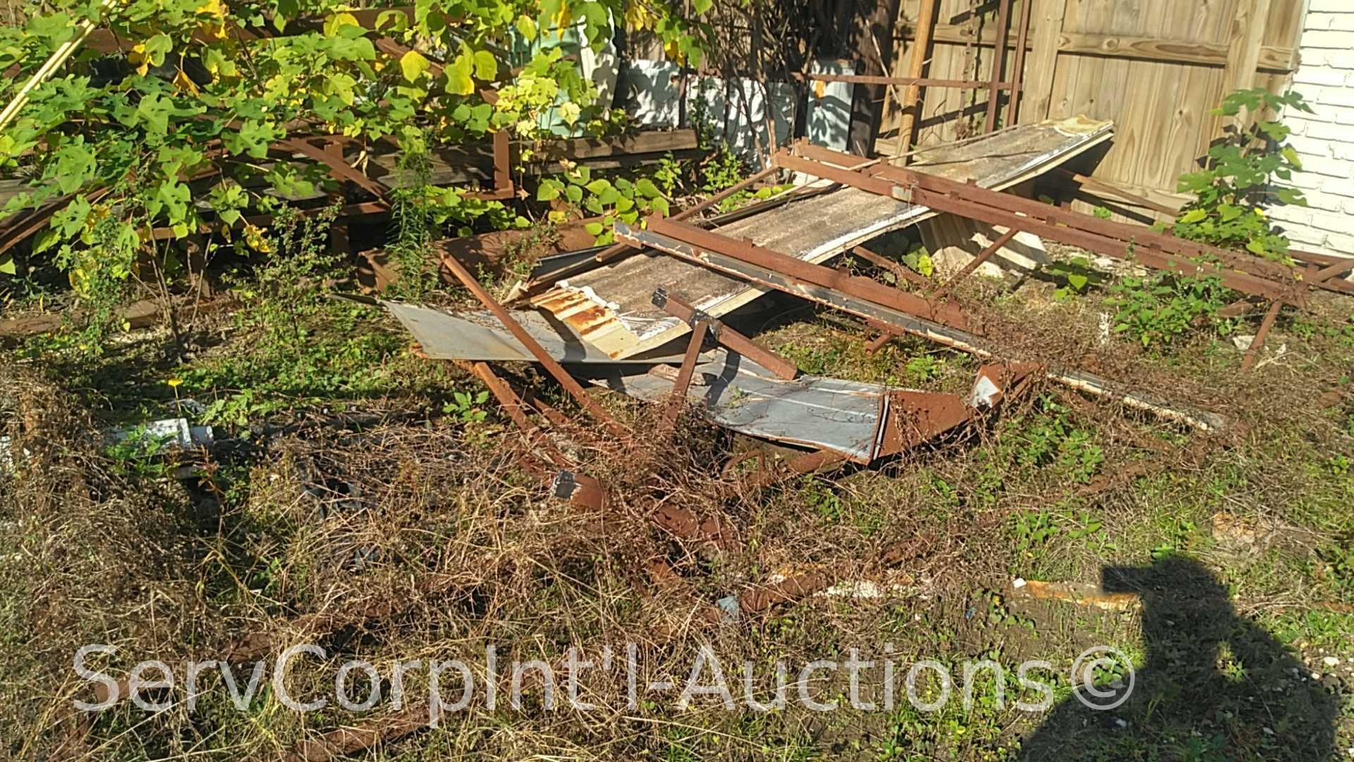 Lot of Various Scrap Metal, Homemade Support Stands