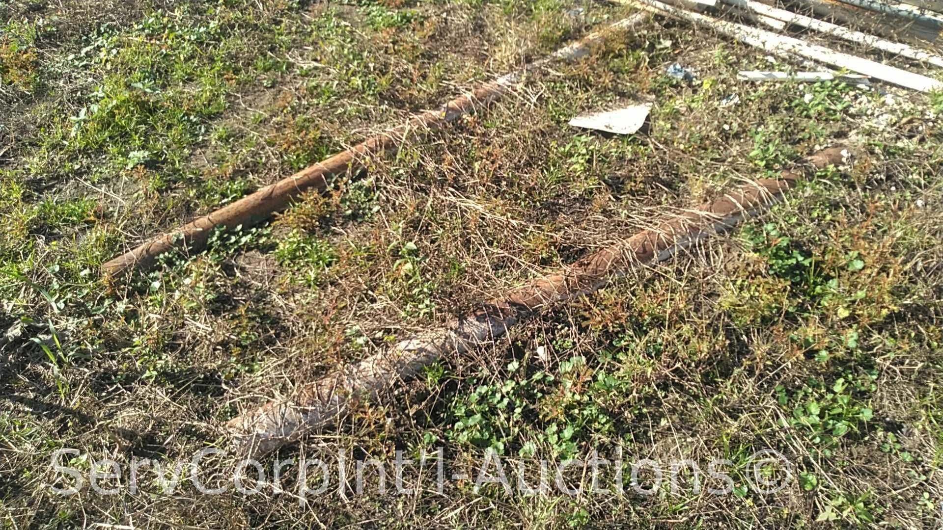 Lot of Various Scrap Metal, Homemade Support Stands