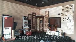 Lot of Various Displays with Door Locks, Door Knobs, Cabinet Knobs, Light Switches, LED Lighting,