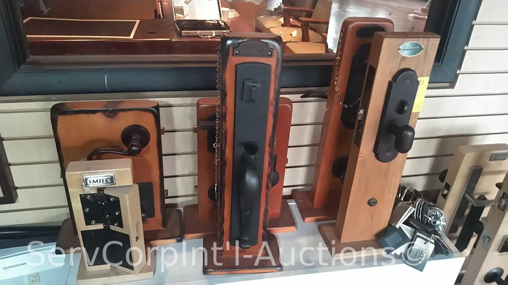 Lot of Various Displays with Door Locks, Door Knobs, Cabinet Knobs, Light Switches, LED Lighting,