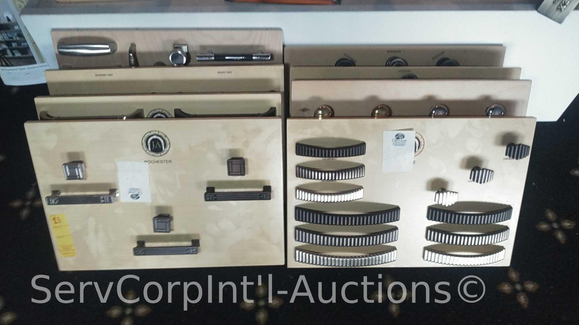 Lot of Various Displays with Door Locks, Door Knobs, Cabinet Knobs, Light Switches, LED Lighting,