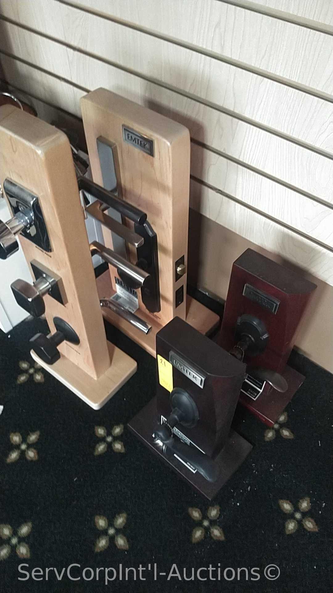 Lot of Various Displays with Door Locks, Door Knobs, Cabinet Knobs, Light Switches, LED Lighting,