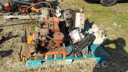 Lot on Pallet of Waterous Garbage Pump, Various Mower Motors (all are broken)