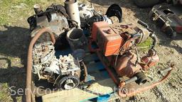 Lot on Pallet of Waterous Garbage Pump, Various Mower Motors (all are broken)