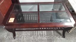 Coffee Table with Glass Pane Top (Seller: STP Sheriff)