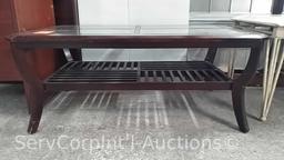Coffee Table with Glass Pane Top (Seller: STP Sheriff)