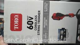 Toro 60-Volt Cordless String Trimmer in Box