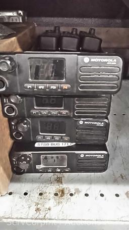 Lot on Shelf of Motorola XPR5350 Digital Mobile Radio Bases (Seller: STP School Board)