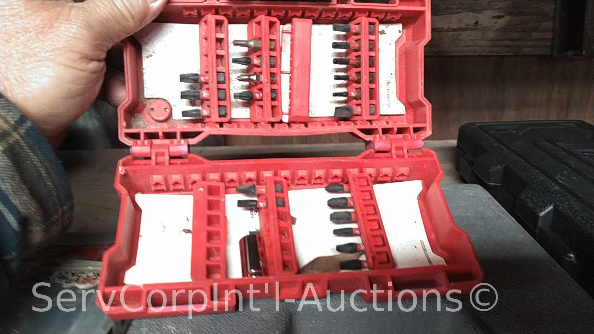 Lot on 2 Shelves of Various Sockets, Ratches, Rope, Pressure Washer Hose, Folding Seats
