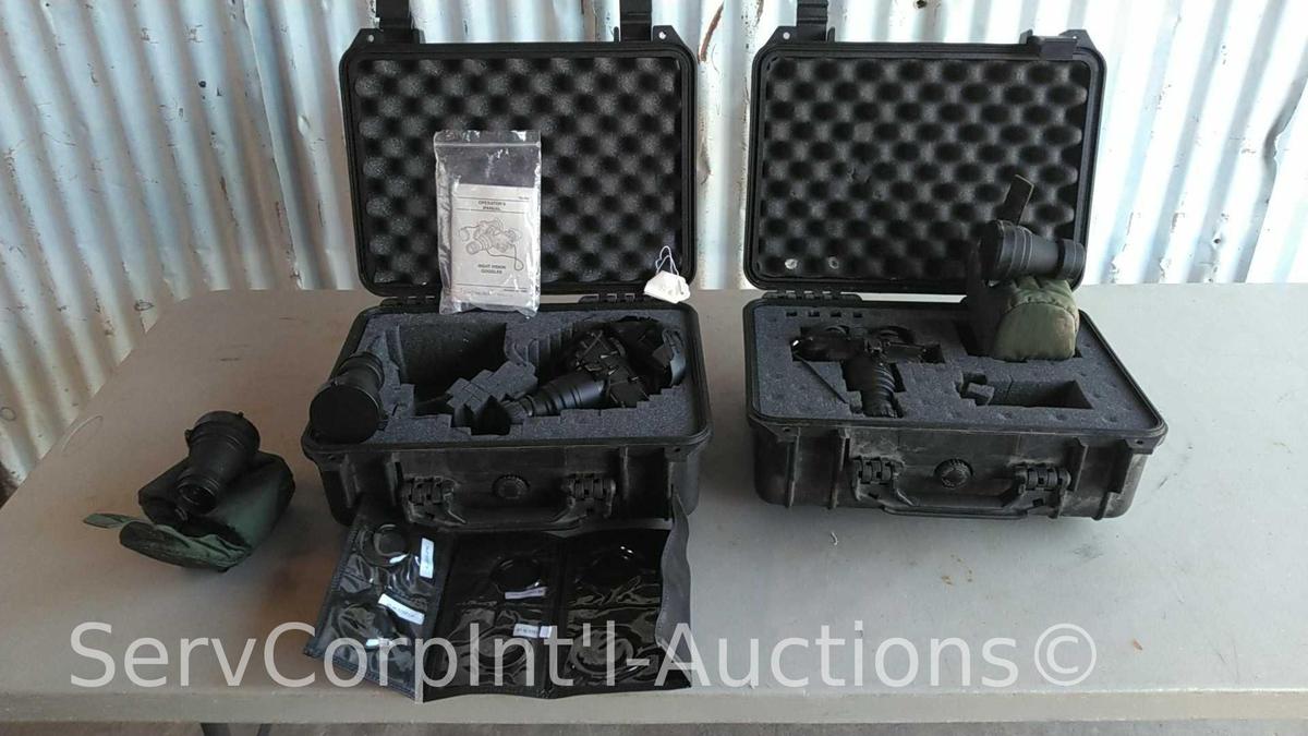 Lot on Shelf of 2 Night Vision Goggles TD-300 (Seller: STP Sheriff)