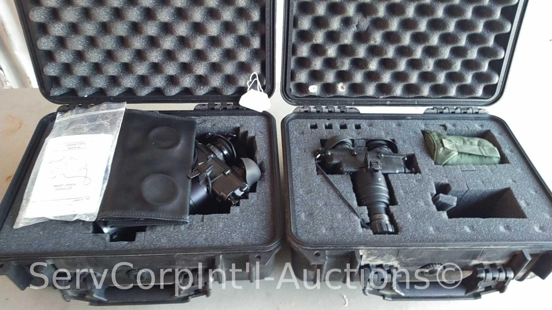 Lot on Shelf of 2 Night Vision Goggles TD-300 (Seller: STP Sheriff)
