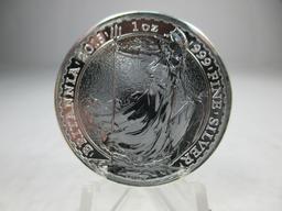 t-45 GEM BU 2015 Gr Britain Silver Britannia 1oz .999 Silver