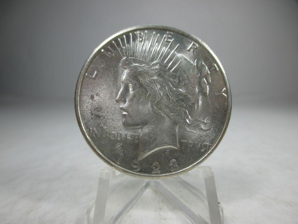 v-47 Gem BU 1923-S Peace Silver Dollar