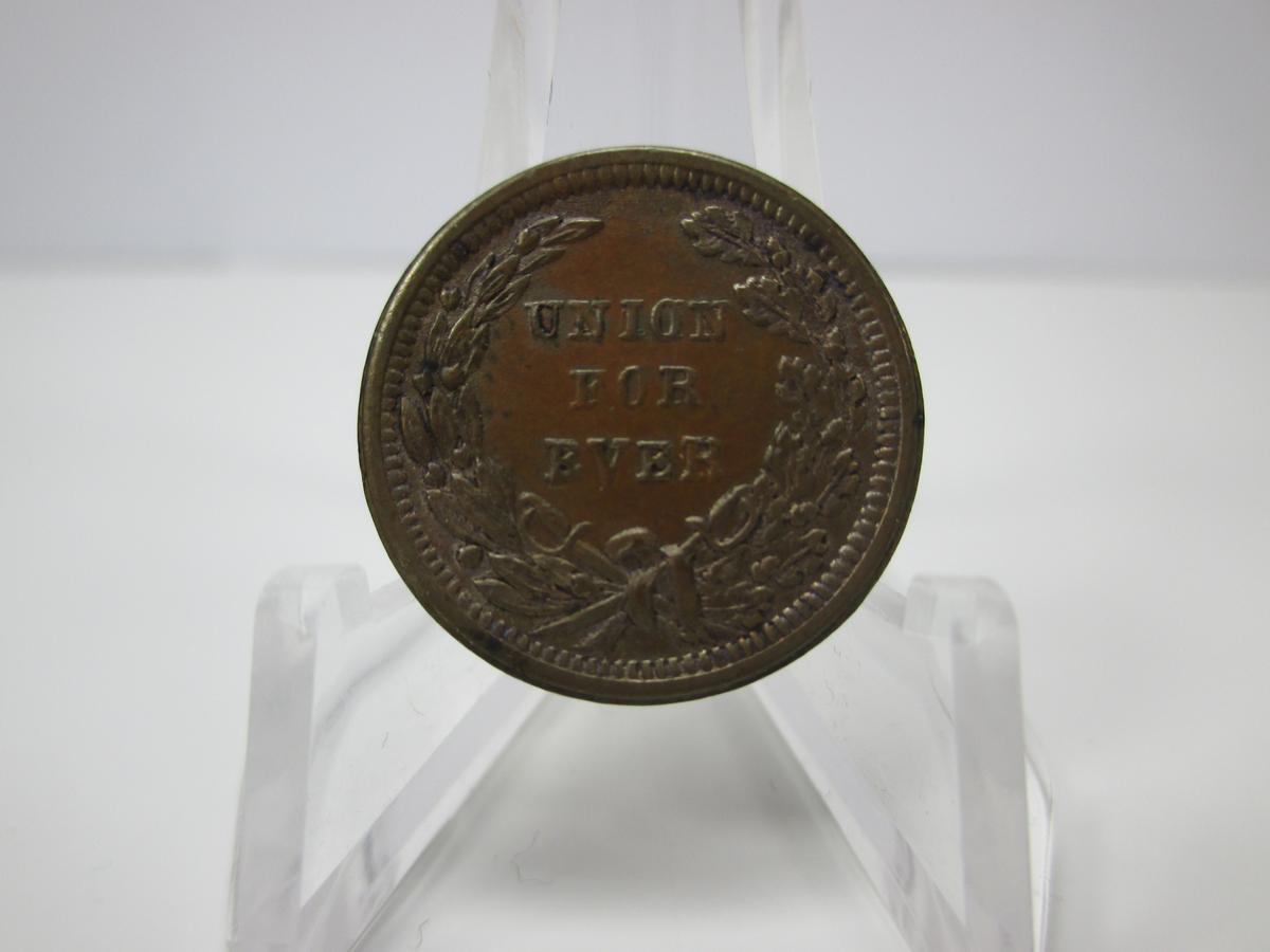 v-6 1863 "Union For Ever" Civil War Token