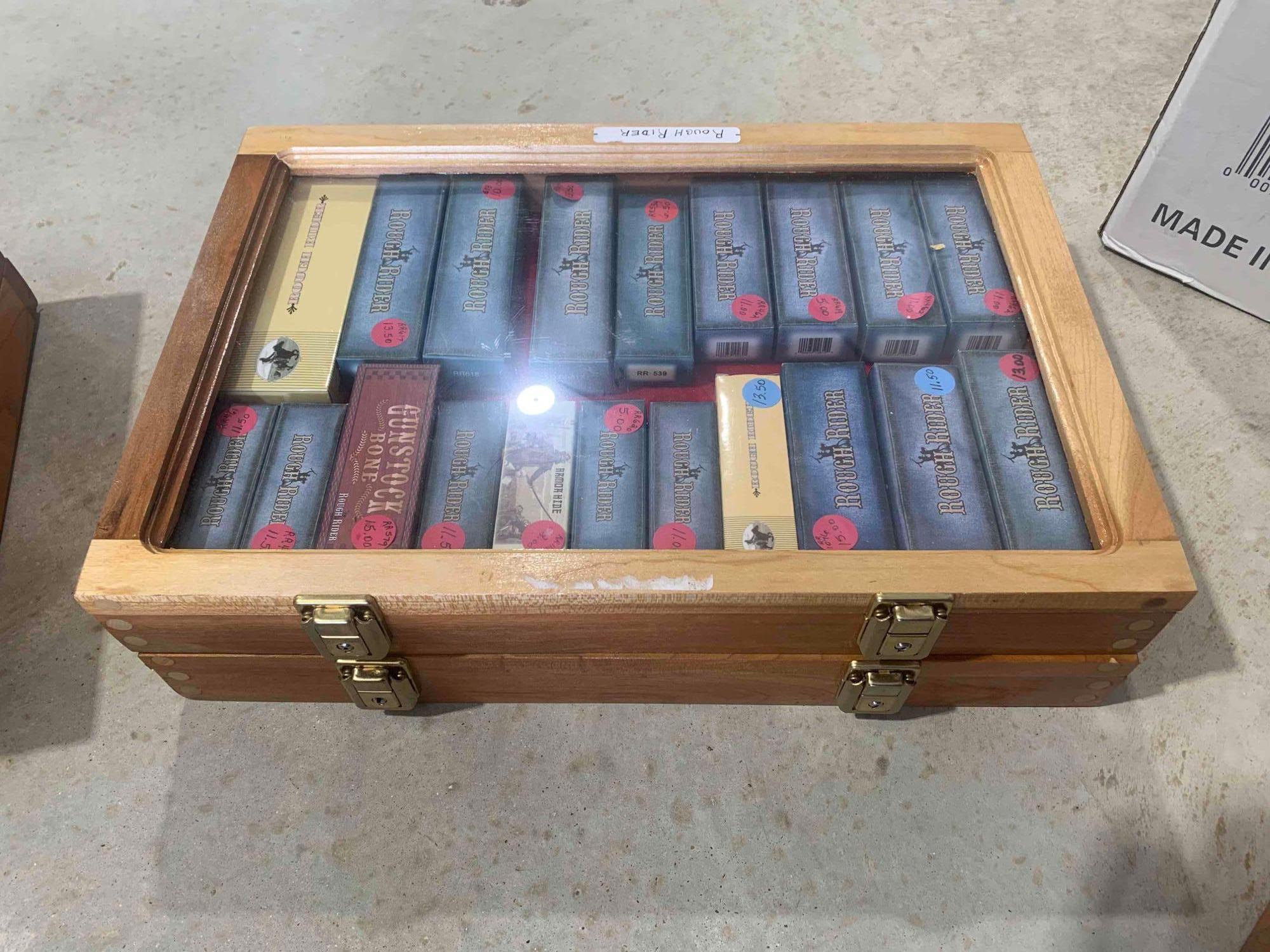 Assorted Rough Rider Knives w/ Display Cases