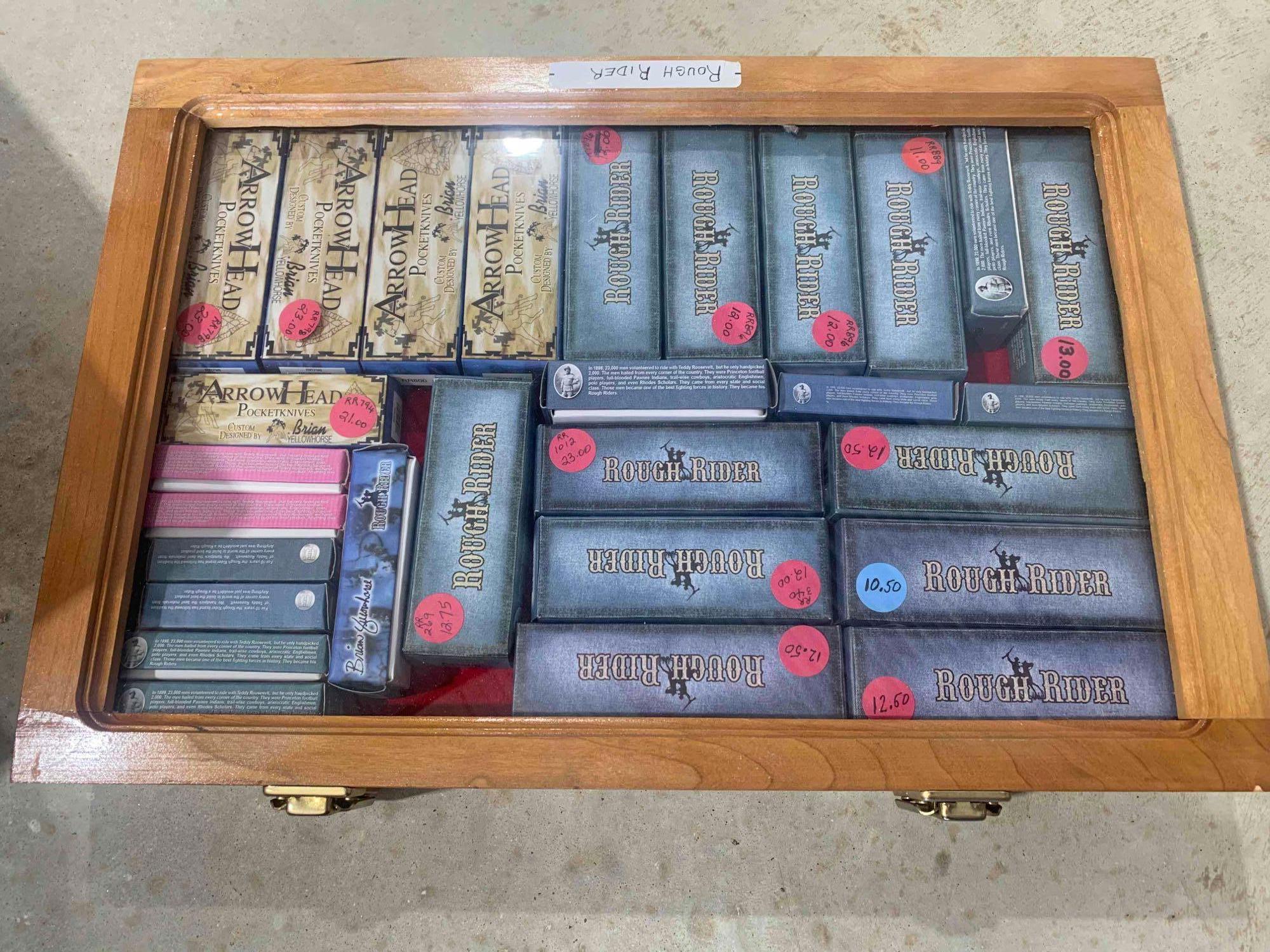Assorted Rough Rider Knives w/ Display Cases