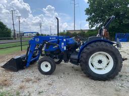 New Holland TN60A w/ M446 Bush Hog Loader