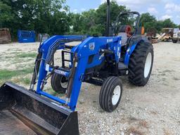 New Holland TN60A w/ M446 Bush Hog Loader