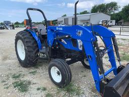 New Holland TN60A w/ M446 Bush Hog Loader
