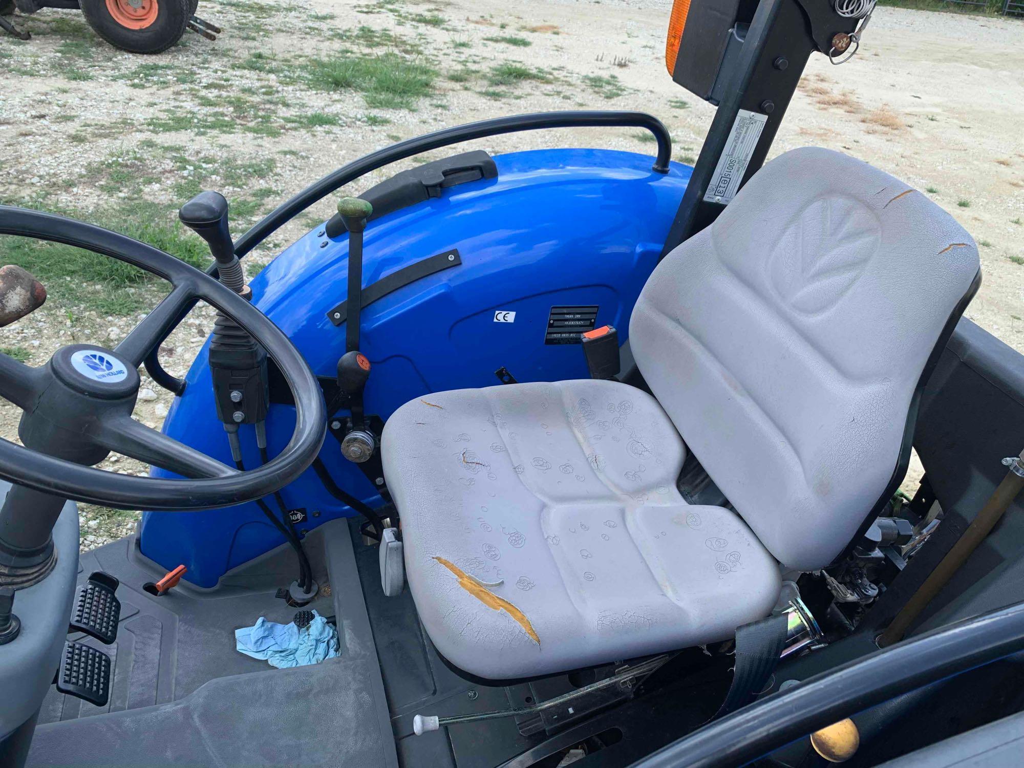 New Holland TN60A w/ M446 Bush Hog Loader