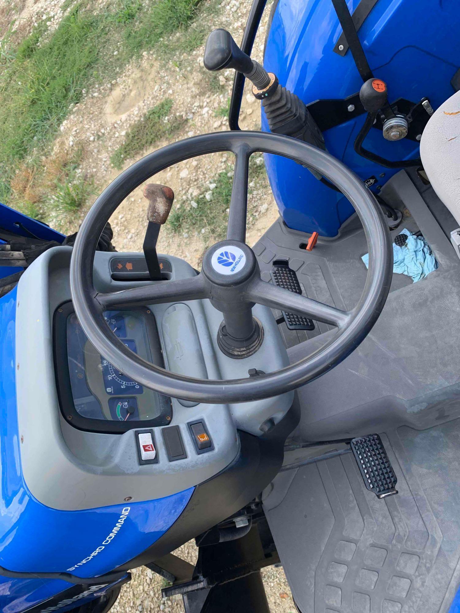 New Holland TN60A w/ M446 Bush Hog Loader