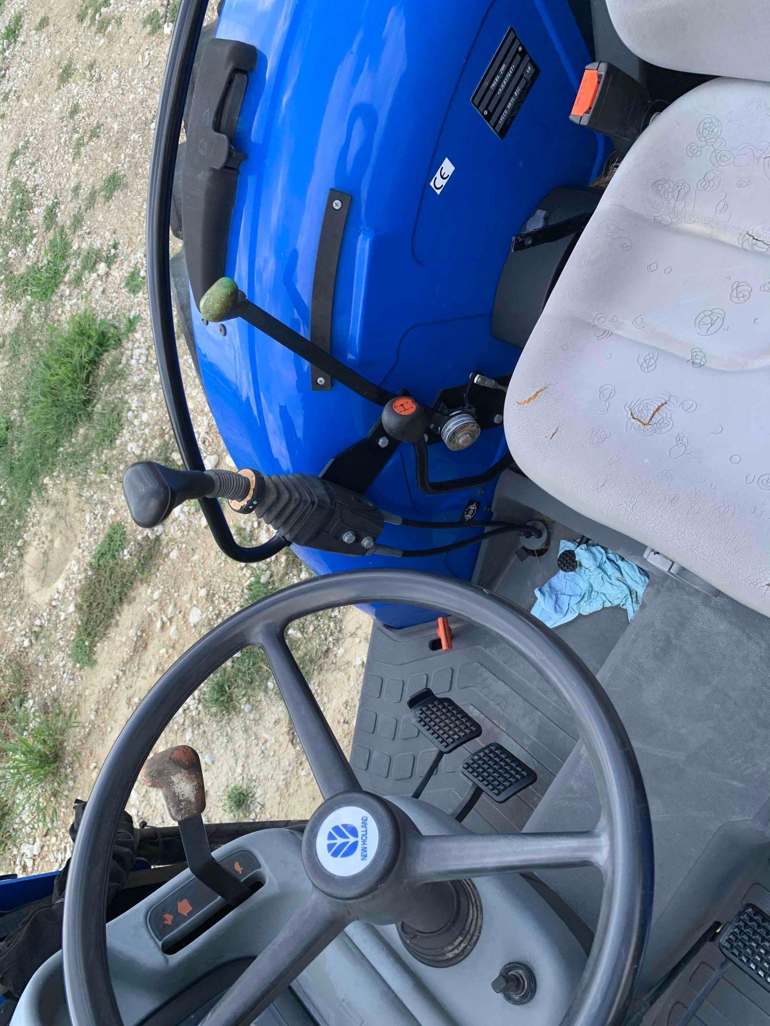 New Holland TN60A w/ M446 Bush Hog Loader
