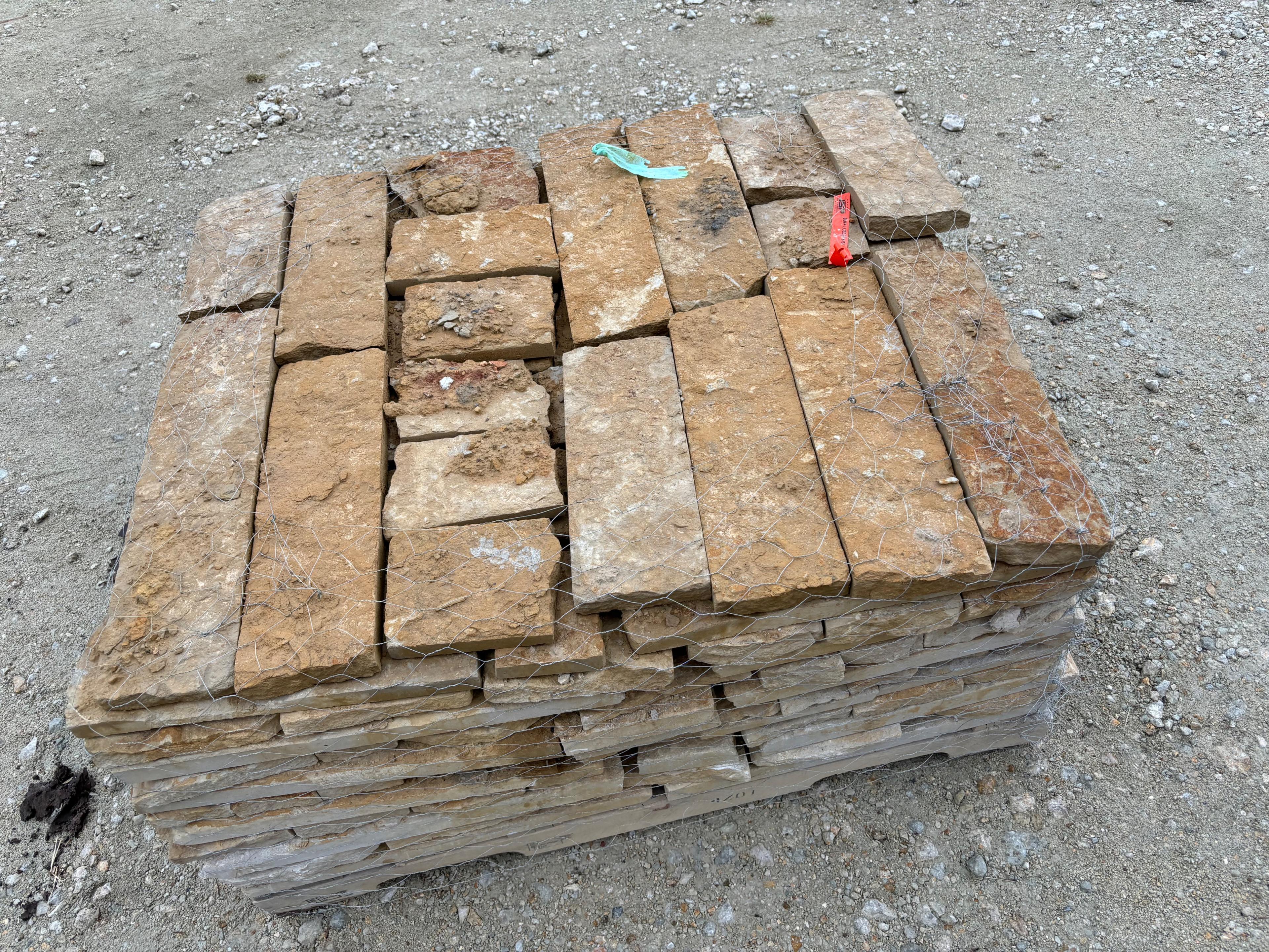 Pallet of Buff Lueders Sawn 4-8" Stone