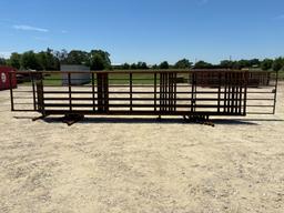 8 - 2 7/8" Pipe Panels w/ 10' Gate Attached to end of one Panel