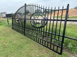 20' Wrought Iron Bi-Parting Gate