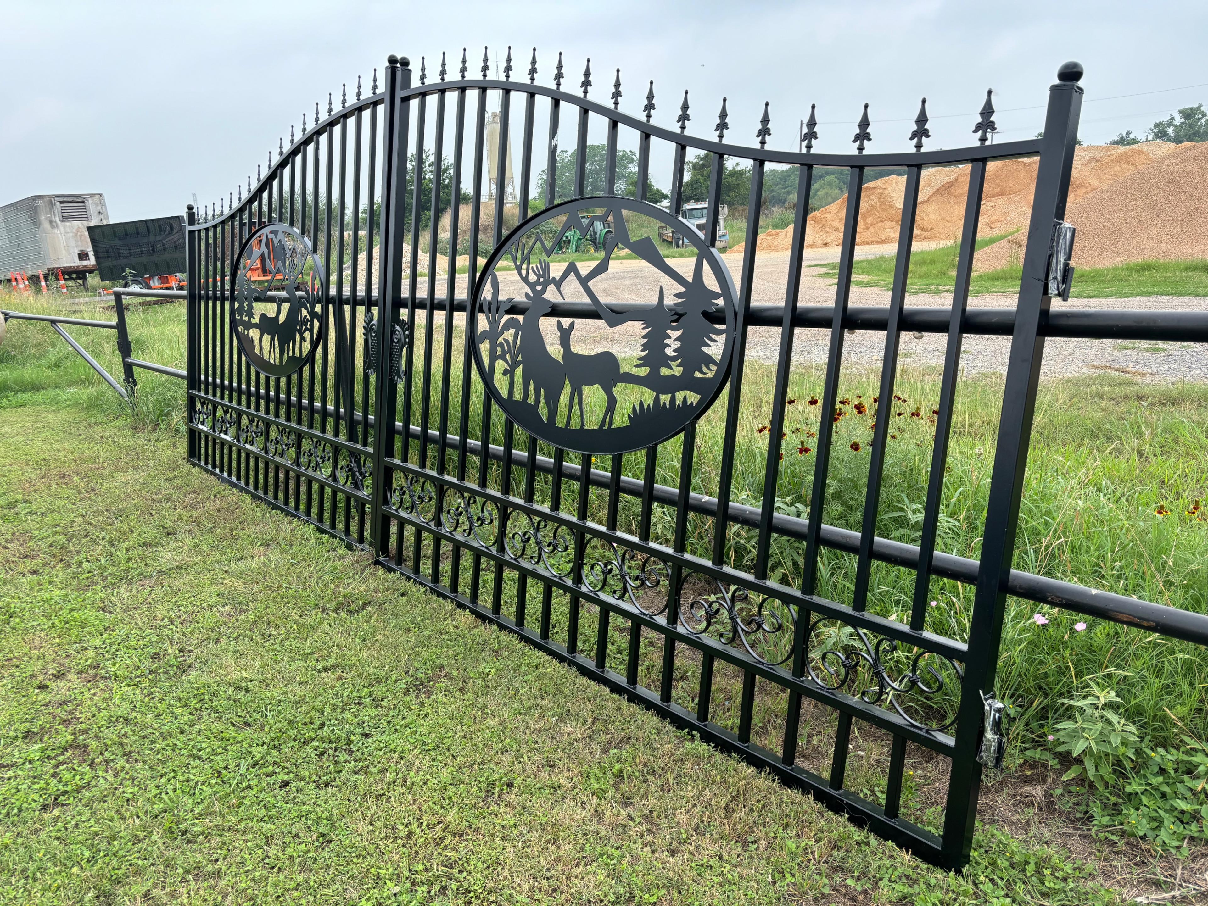 20' Wrought Iron Bi-Parting Gate